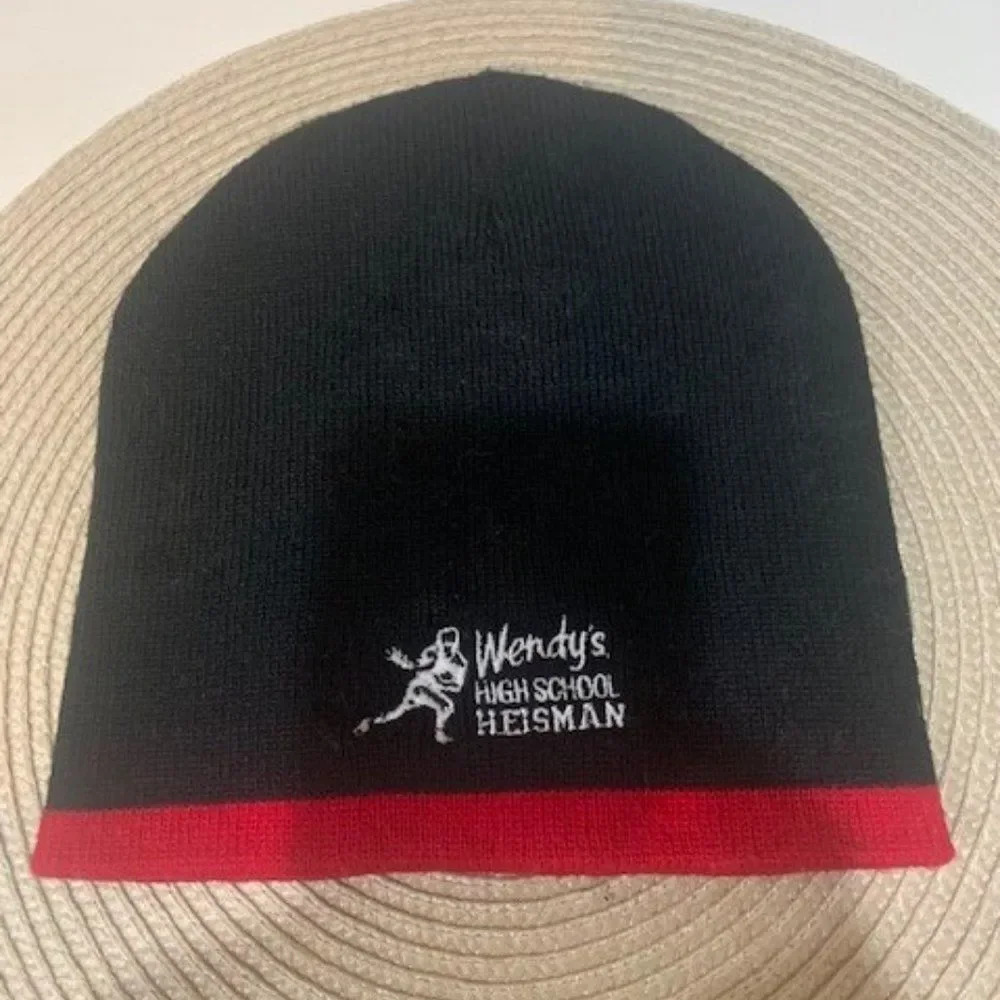 Heisman black knit beanie